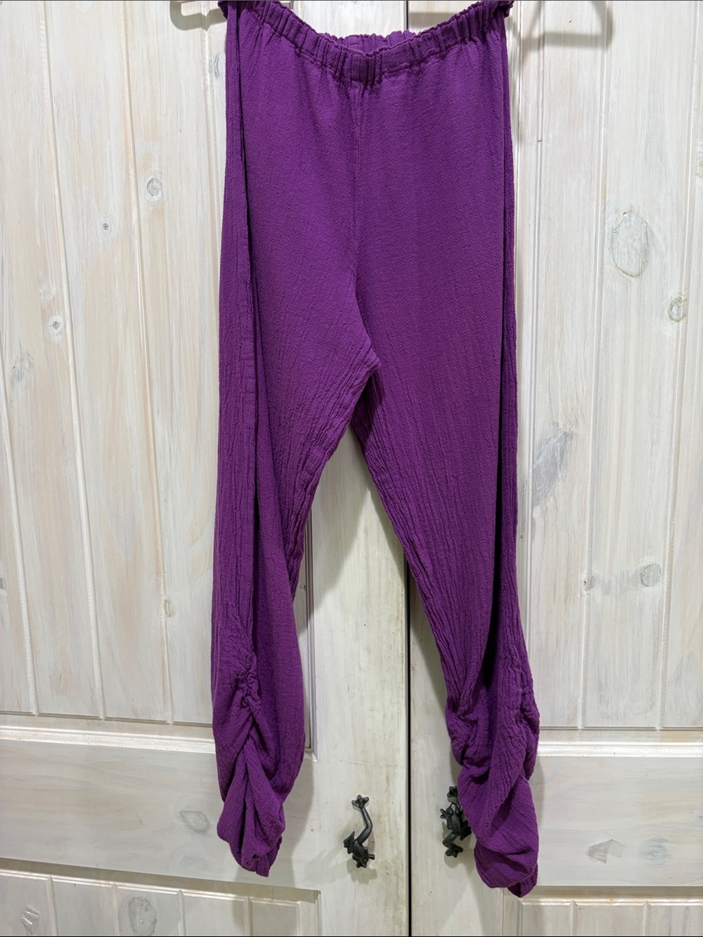 Oh My Gauze! Purple Ankle-Gathered Harem Pants